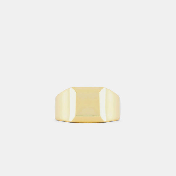 Gold Block Ring