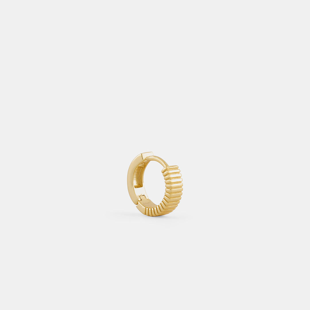 Gold Plated Silver Column Earring