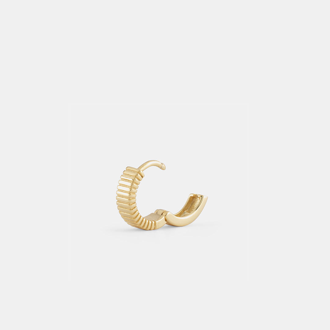 Gold Plated Silver Column Earring