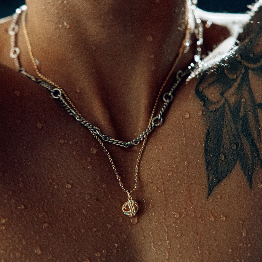 Gold Plated Silver Knot Necklace