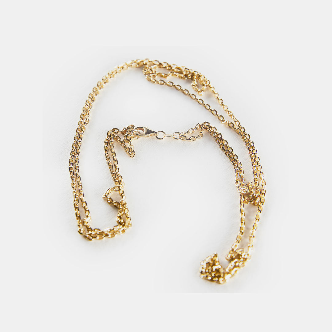 Gold Plated Silver Oval Belcher Chain