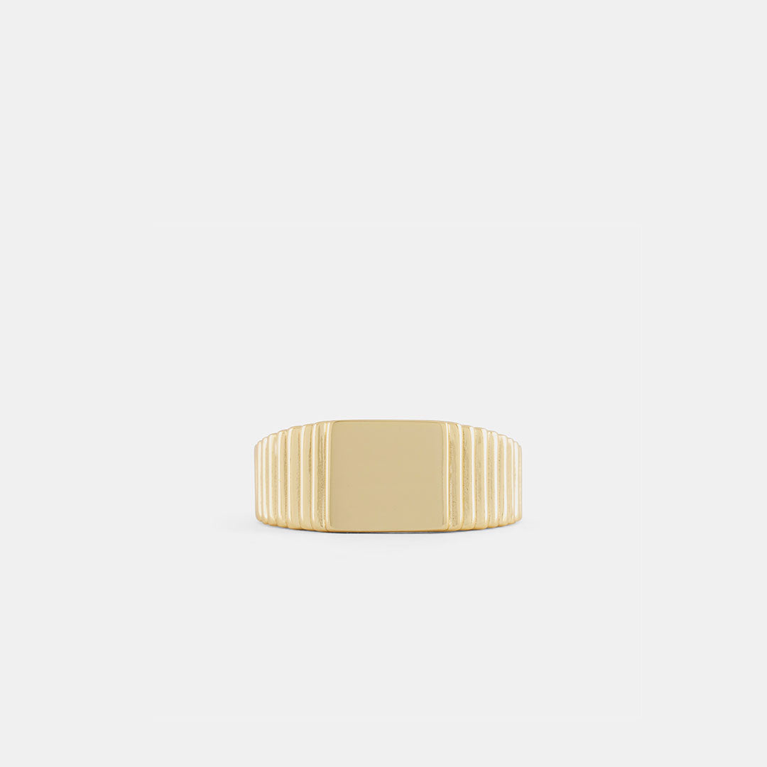 Gold Plated Silver Pyramid Ring
