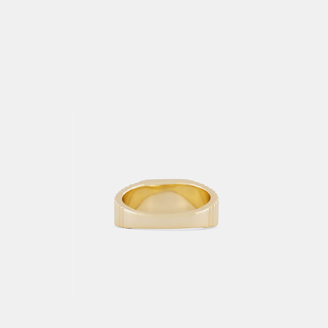 Gold Plated Silver Pyramid Ring