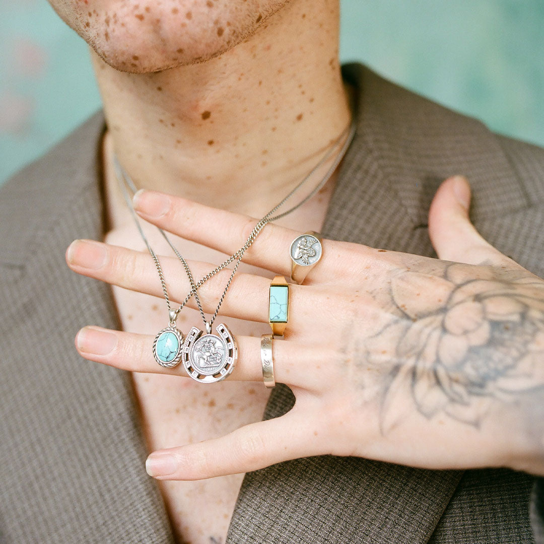 Gold Plated Silver Rectangle Turquoise Ring Gold Plated Silver Rectangle Turquoise Ring