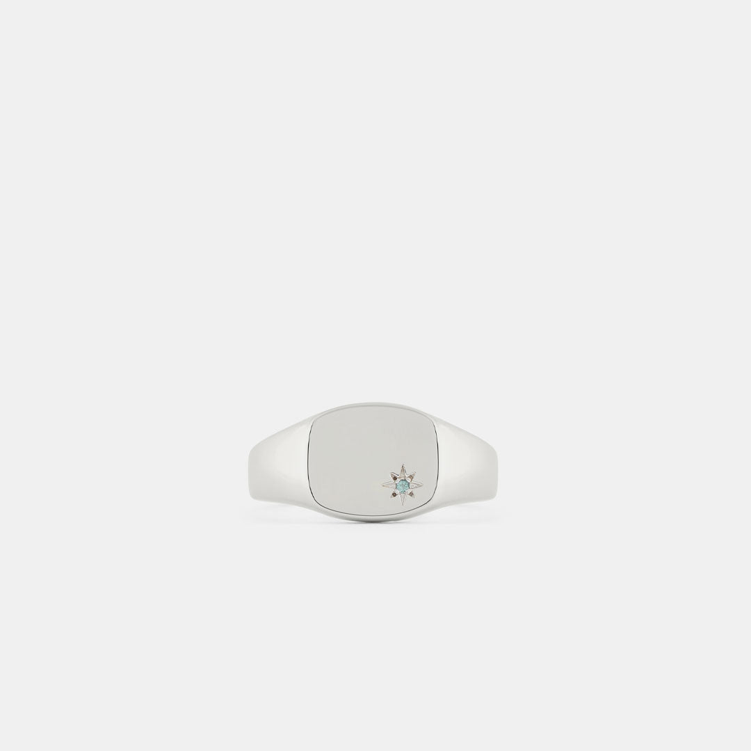 Silver Alexandrite Birthstone Ring
