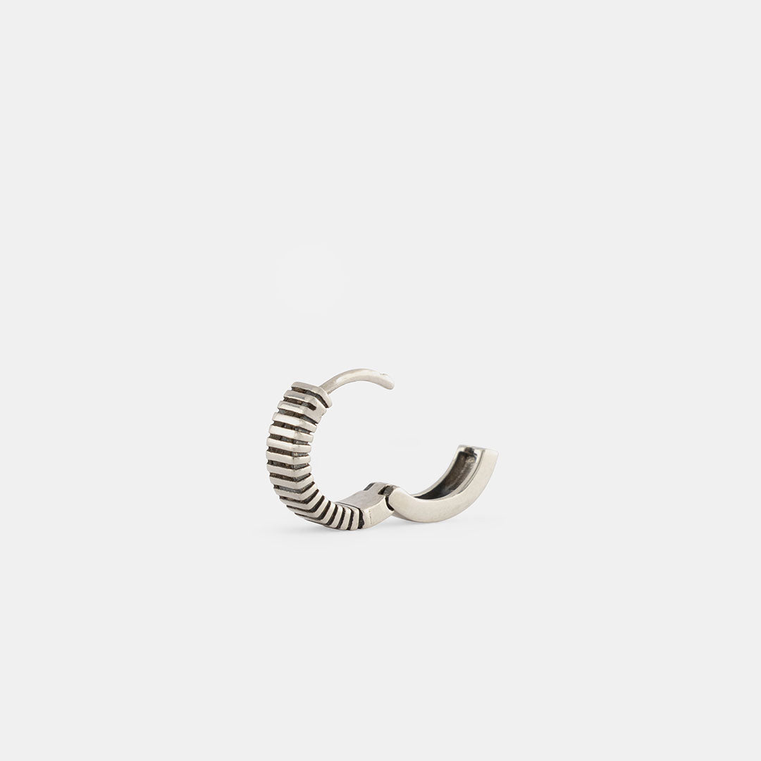 Silver Column Earring