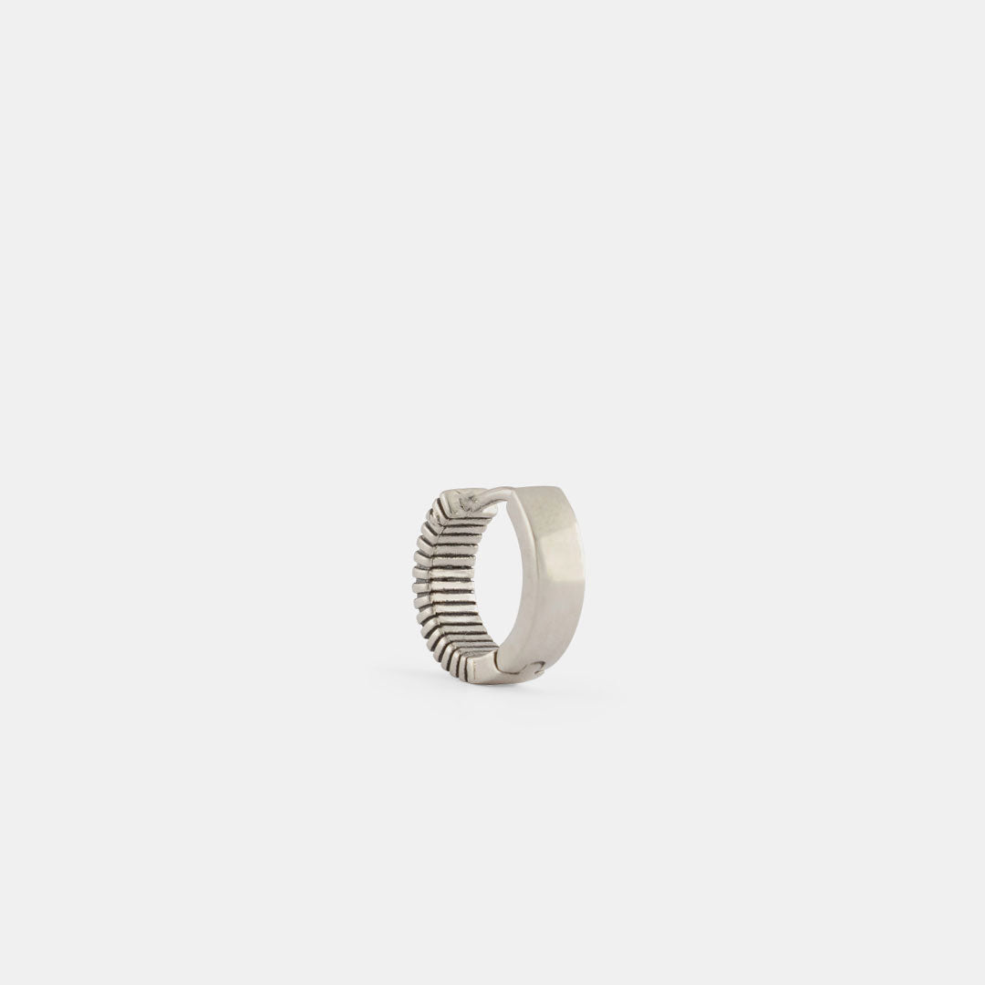 Silver Column Earring