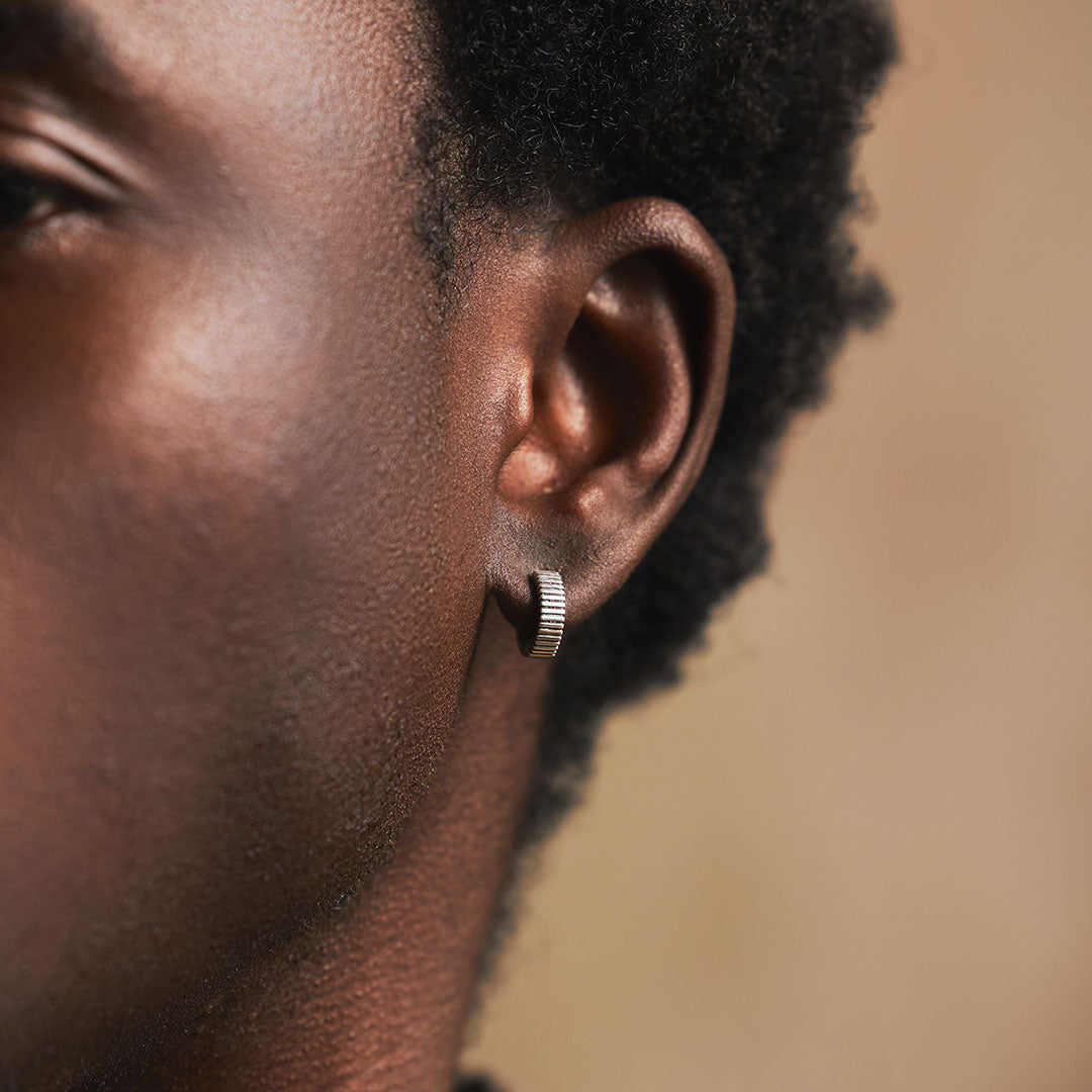 Silver Column Earring