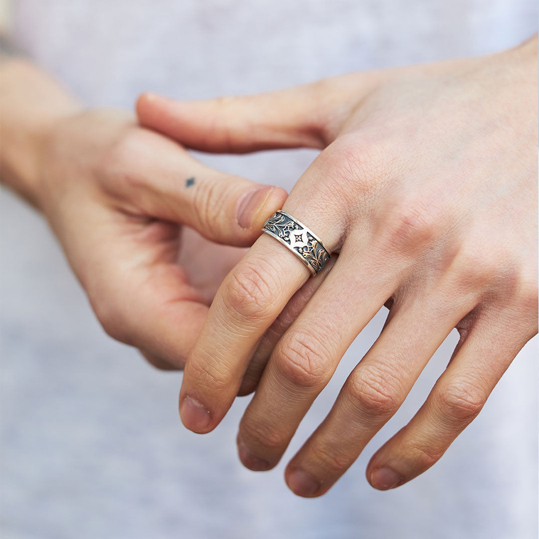 Silver Kabuto Ring