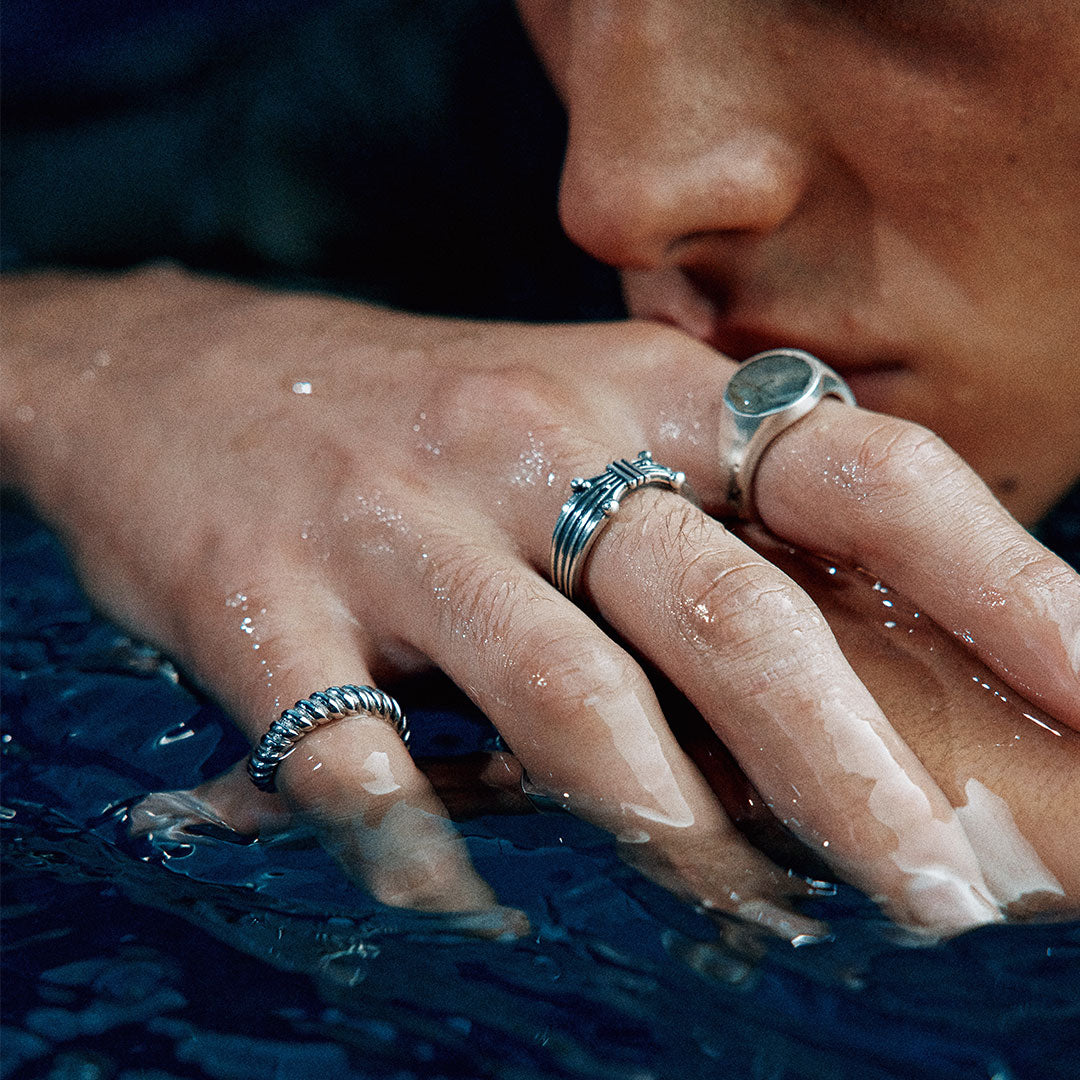Silver Ripple Ring