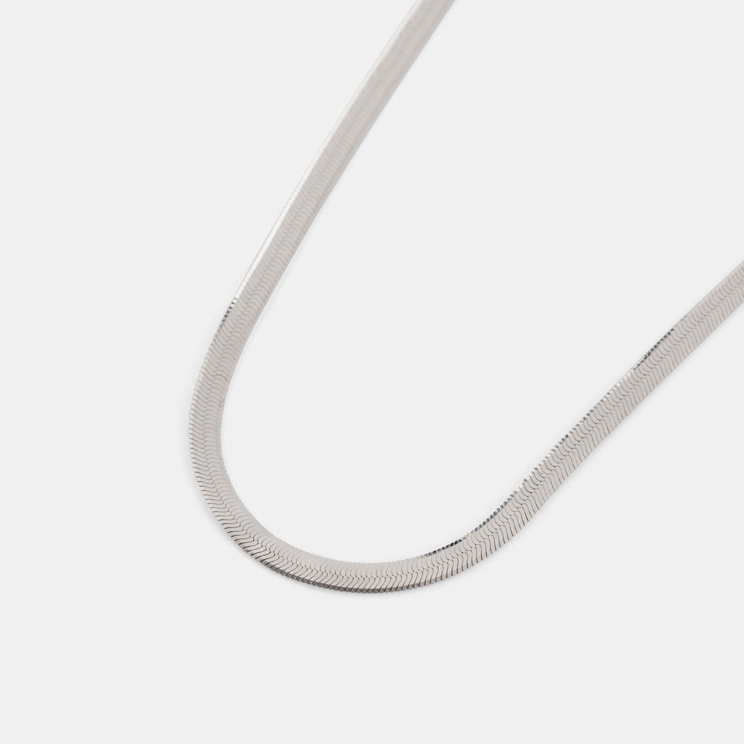 Silver Flat Snake Chain