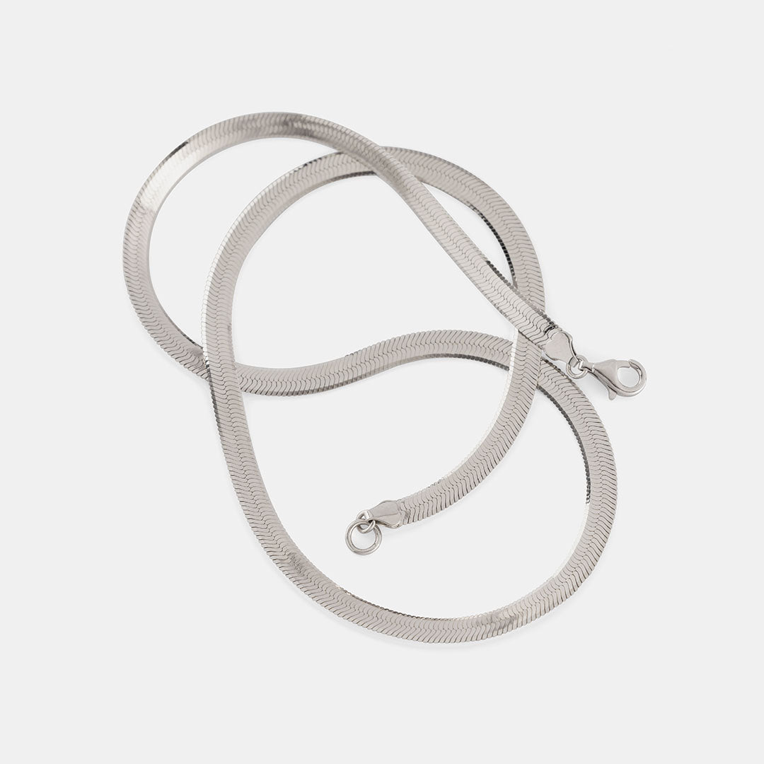 Silver Flat Snake Chain