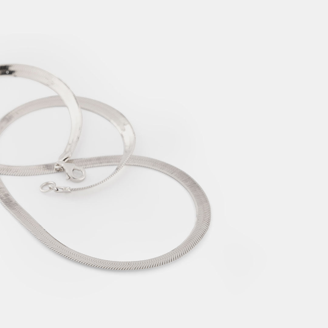 Silver Flat Snake Chain