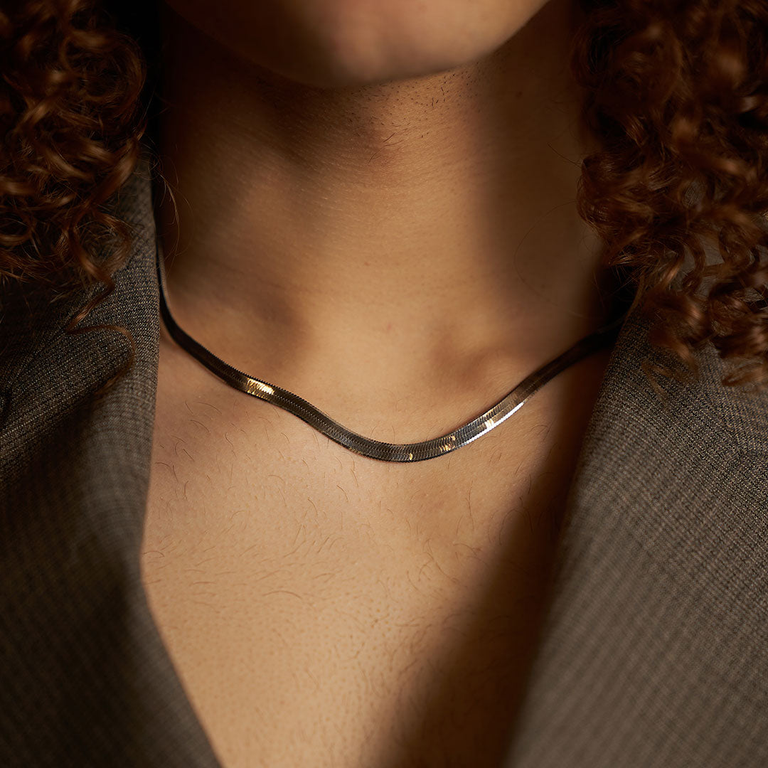 Silver Flat Snake Chain