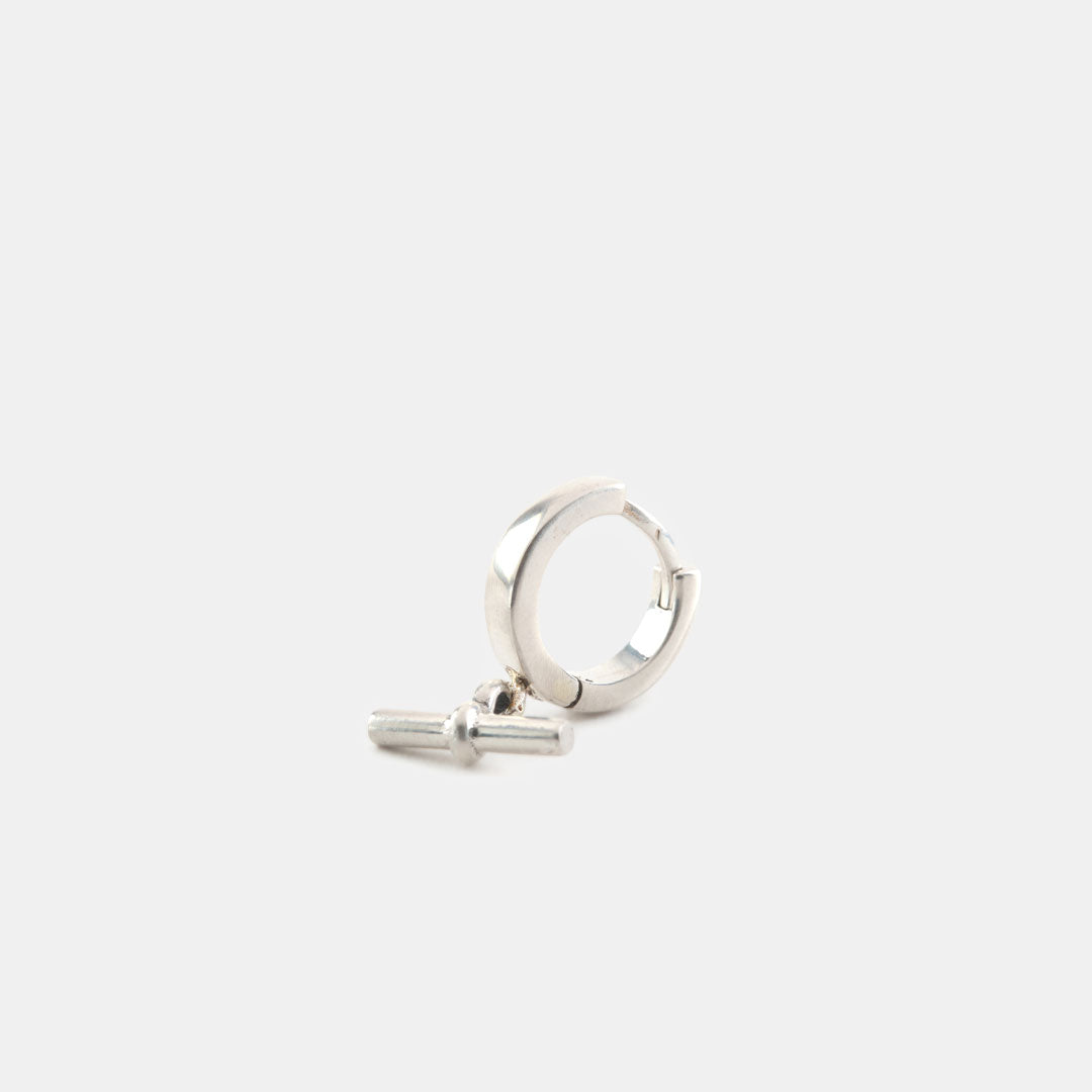 Silver T-Bar Earring