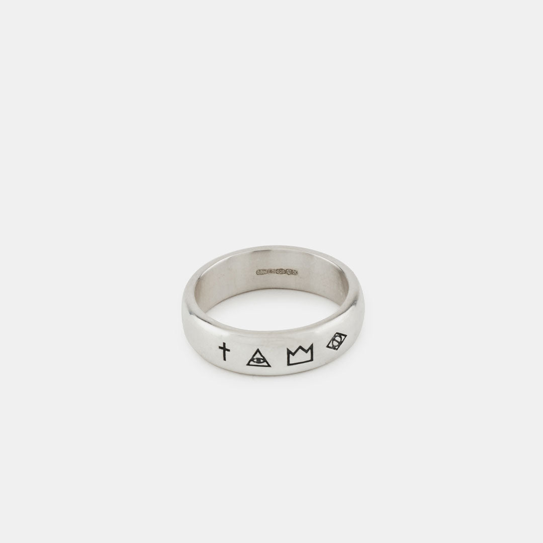 Silver 4 Symbols Ring Silver 4 Symbols Ring