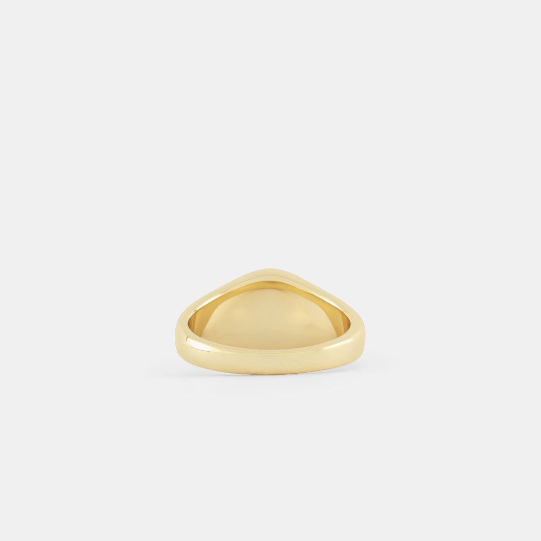 Gold Plated Silver Oval Signet Ring