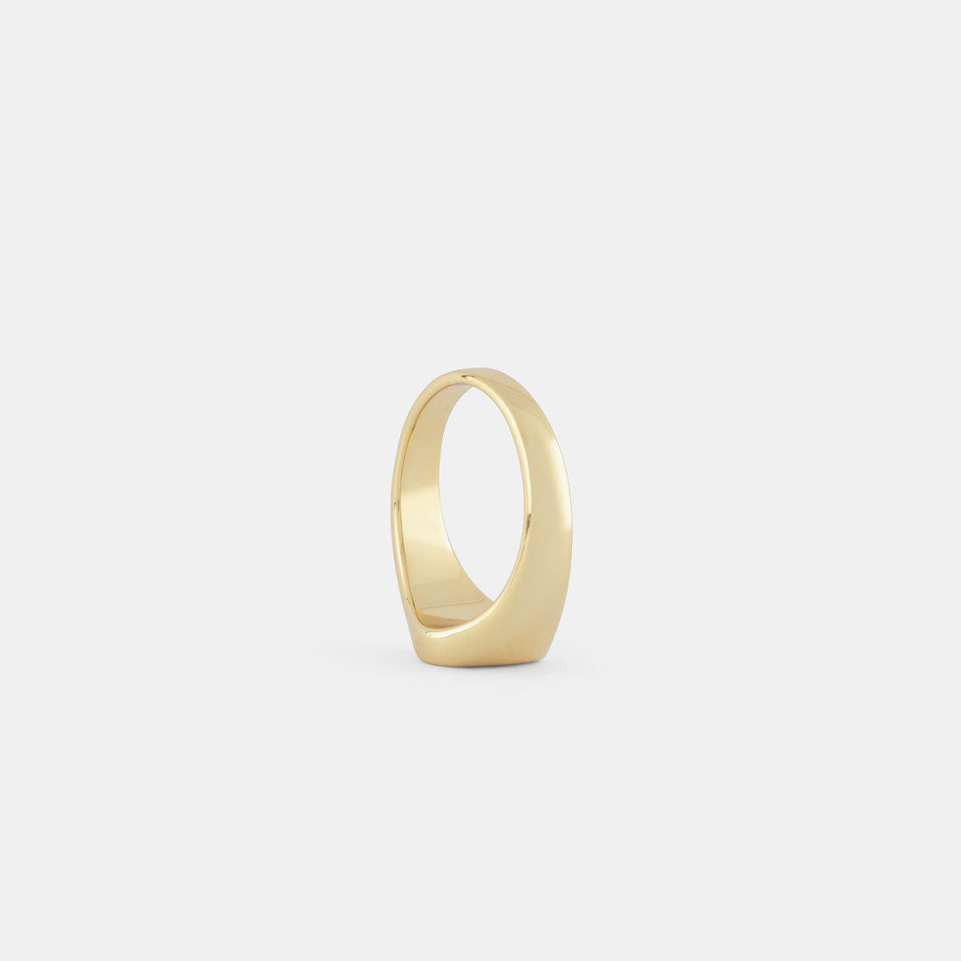 Gold Plated Silver Oval Signet Ring