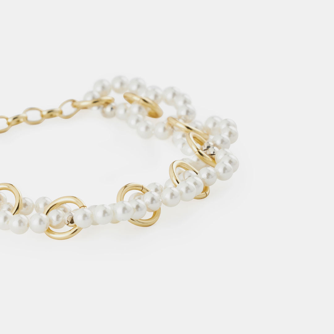 Gold Plated Silver Particle Bracelet