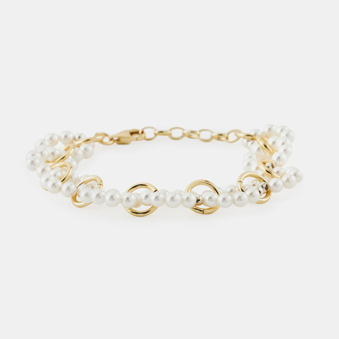 Gold Plated Silver Particle Bracelet