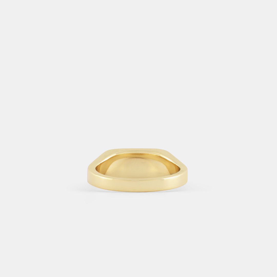 Gold Plated Silver Rectangle Signet Ring