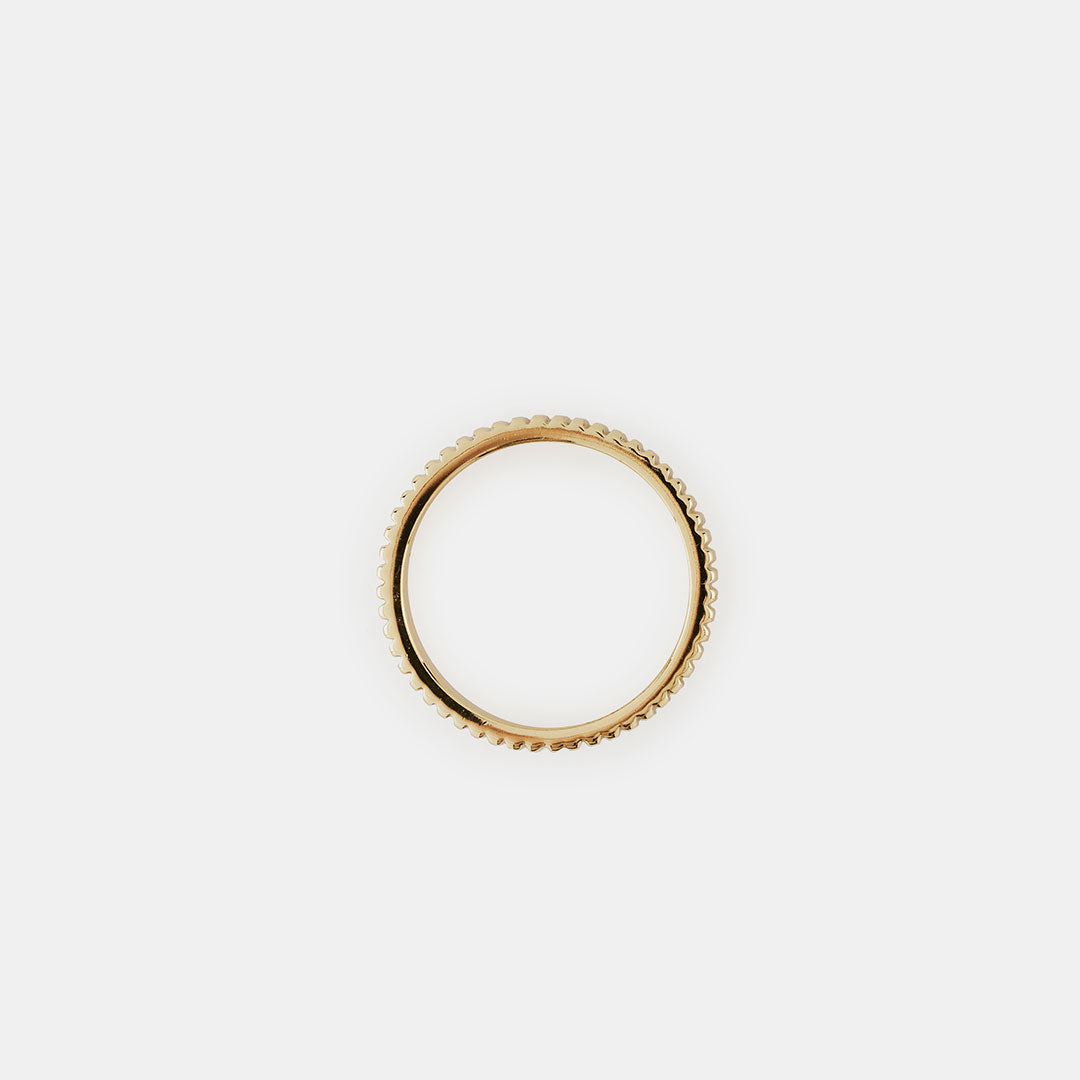 Gold Plated Silver Ridge Band Ring