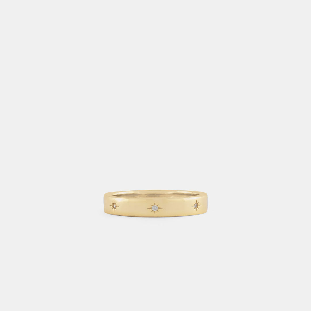 Gold Plated Silver Seven Ring