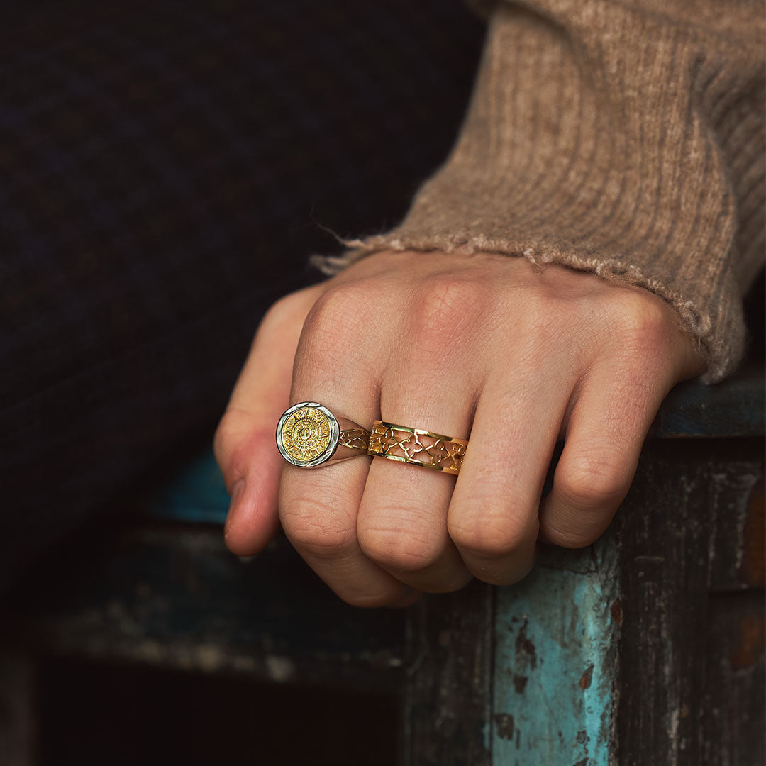 Silver Compass Ring