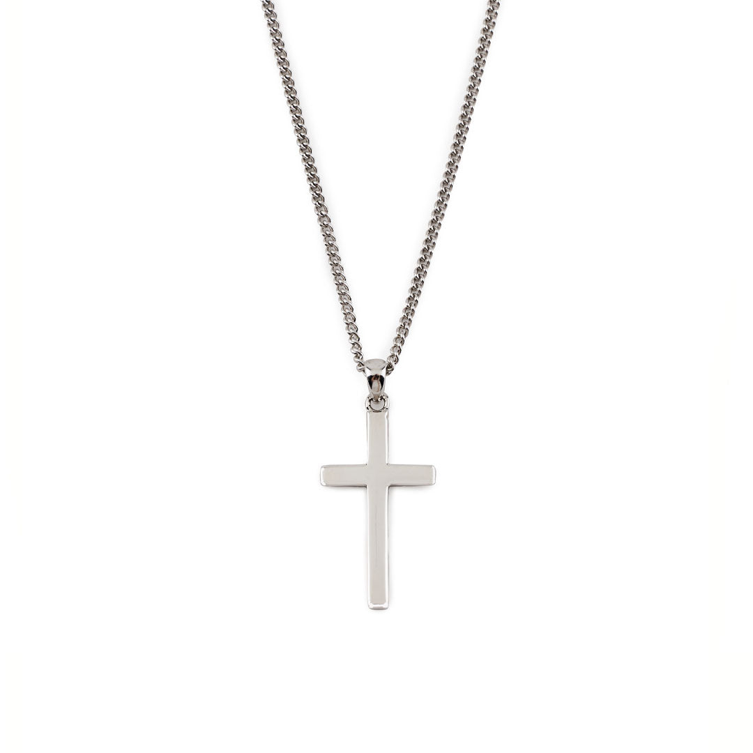 sterling silver cross necklace for men