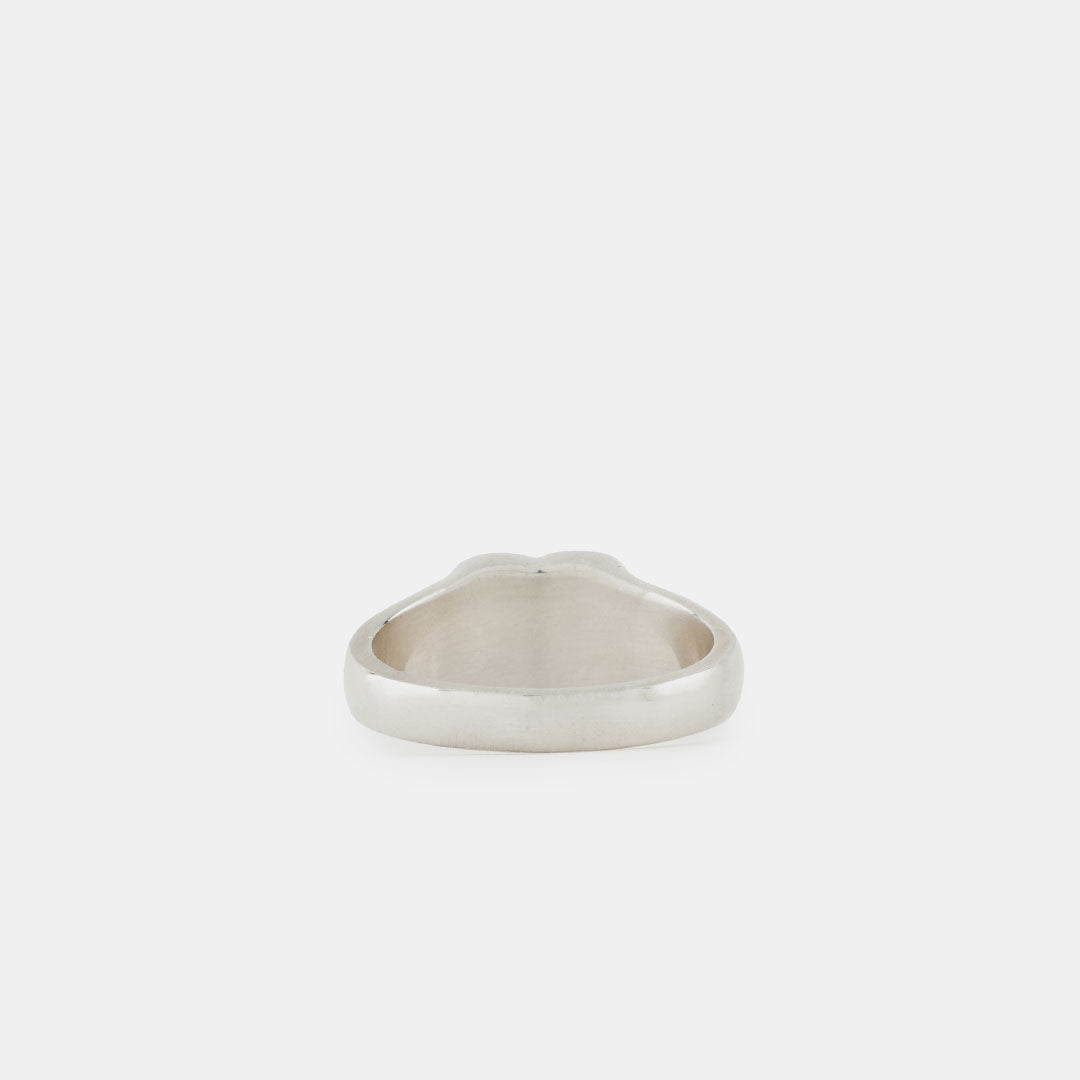Silver Cubic Heart Ring