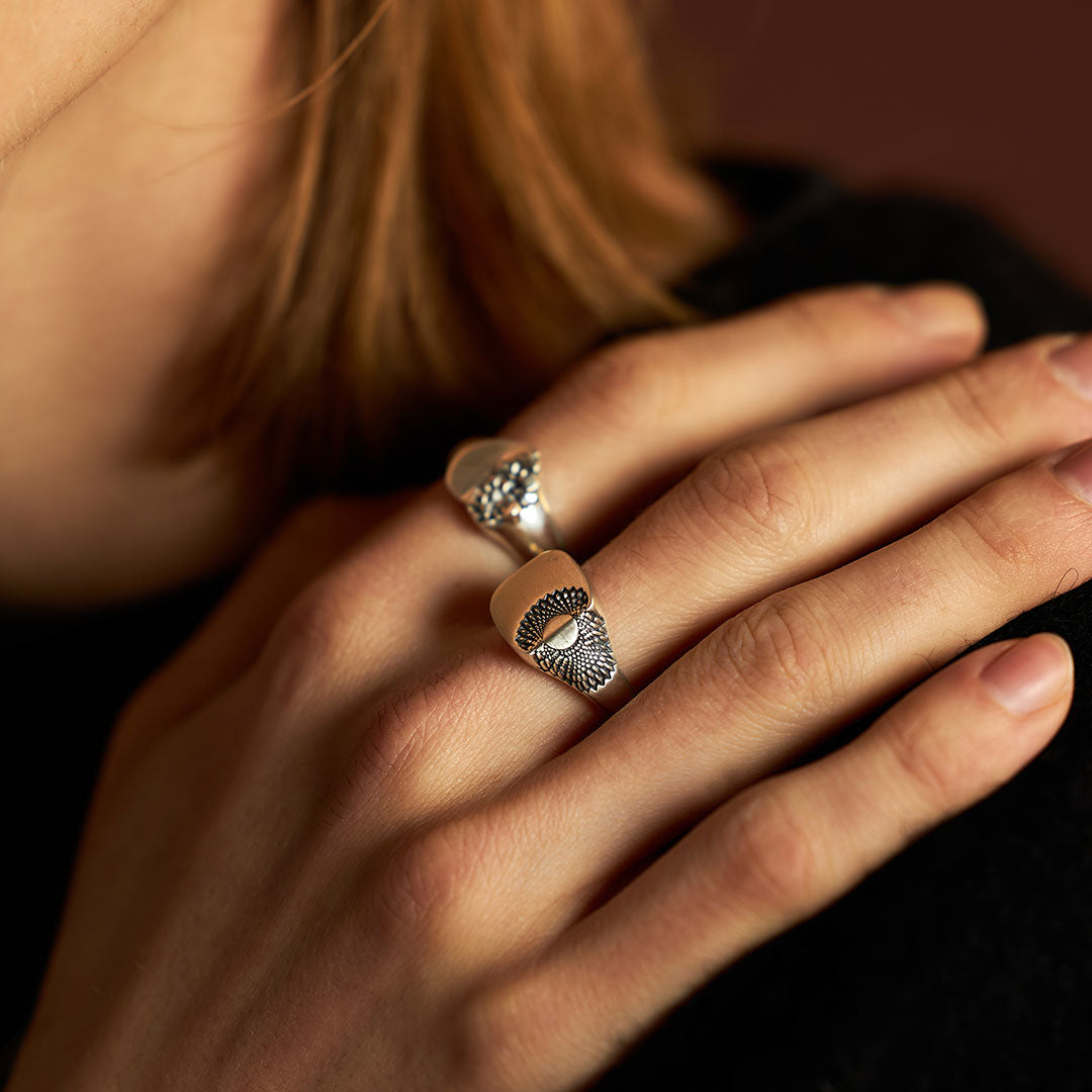 Silver Lattice Ring