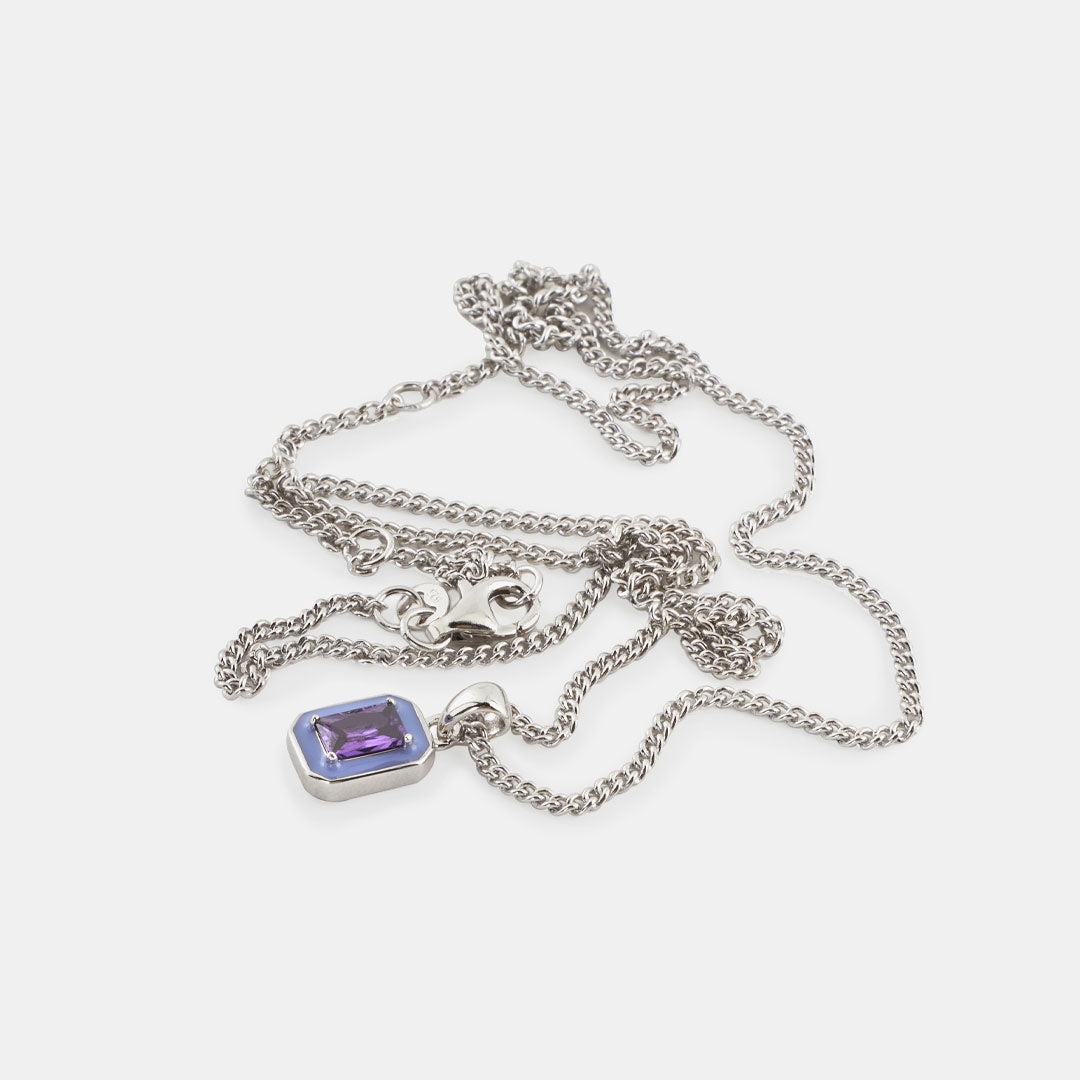 Silver Purple Blush Necklace - Limited Edition Silver Purple Blush Necklace - Limited Edition - Serge DeNimes
