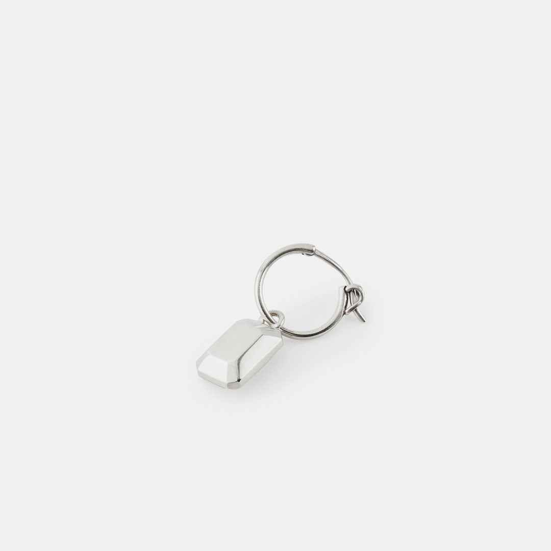 Silver Solid Gem Earring