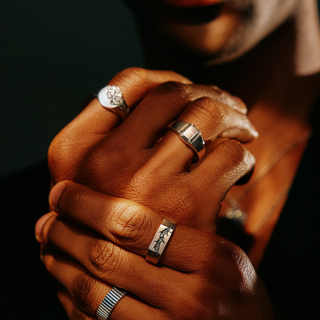 Silver Solid Gem Ring Silver Solid Gem Ring