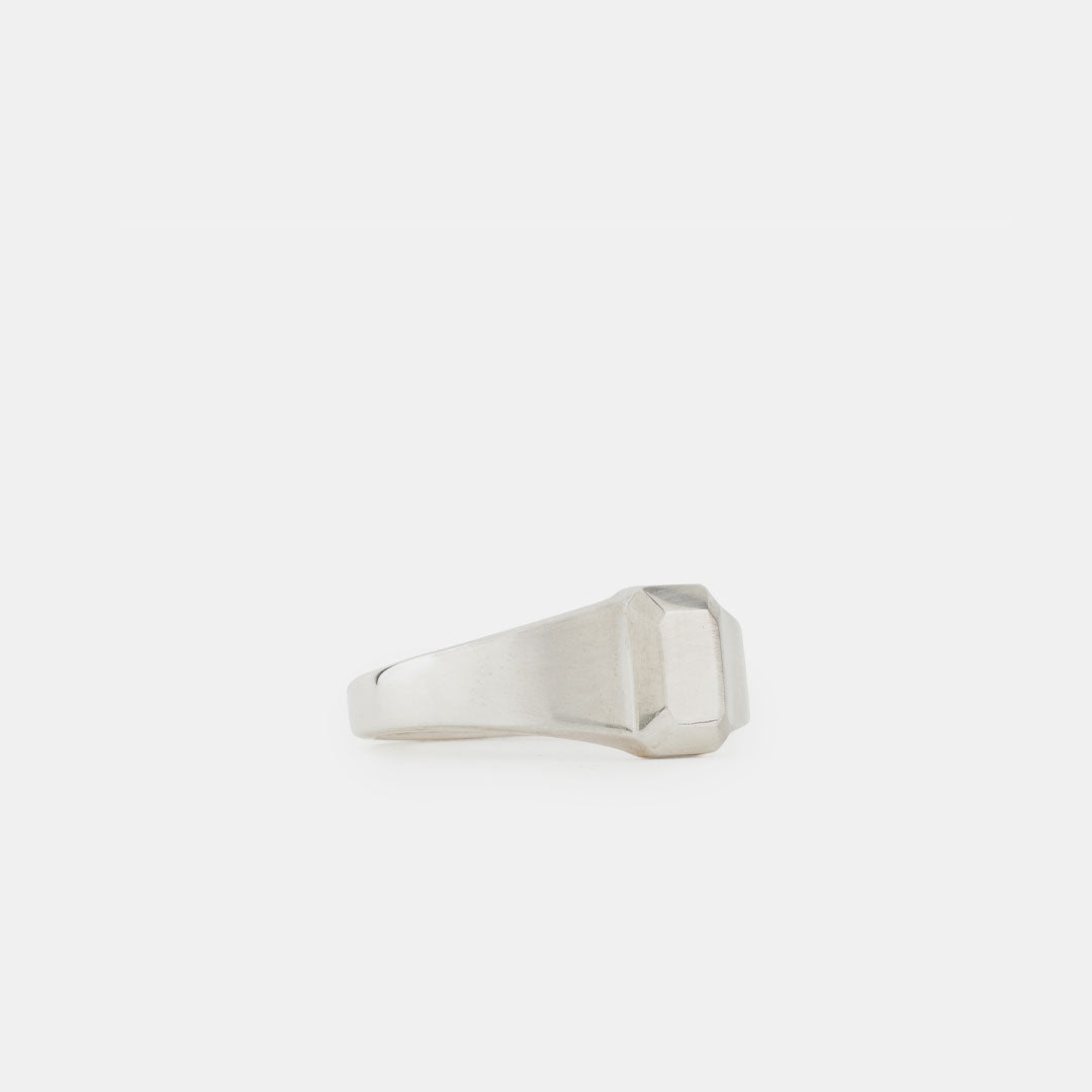 Silver Solid Gem Ring