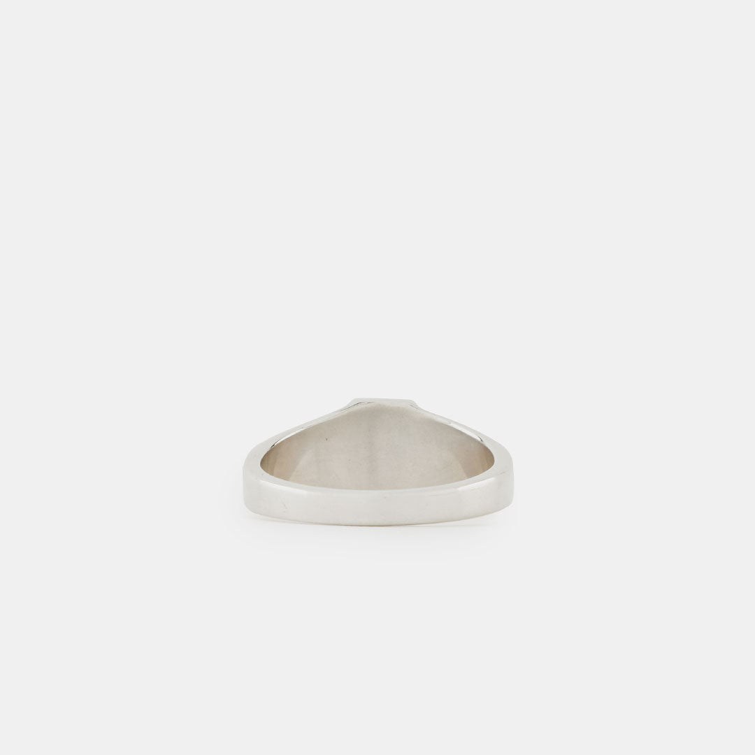 Silver Solid Gem Ring