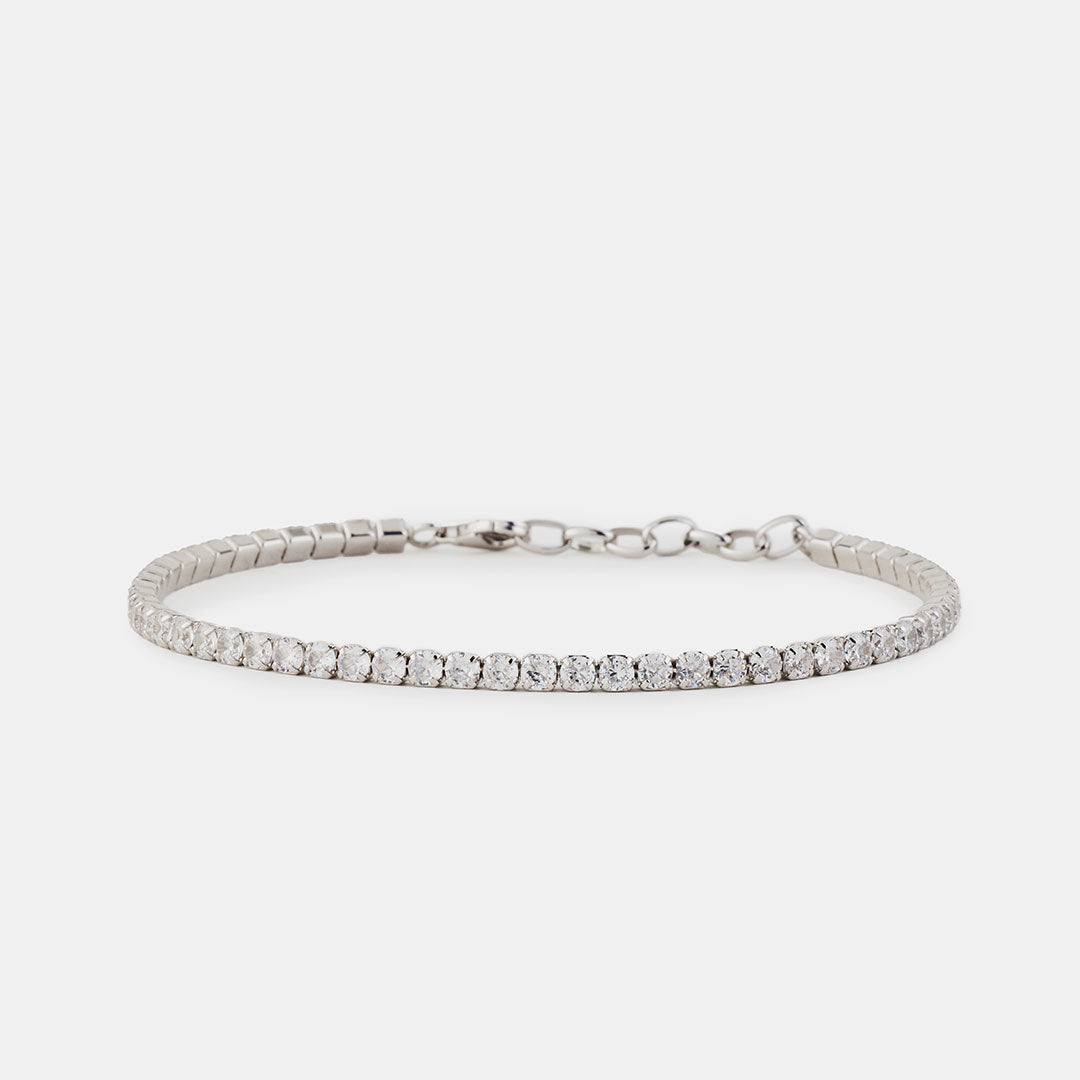 Silver Tennis Chain Bracelet