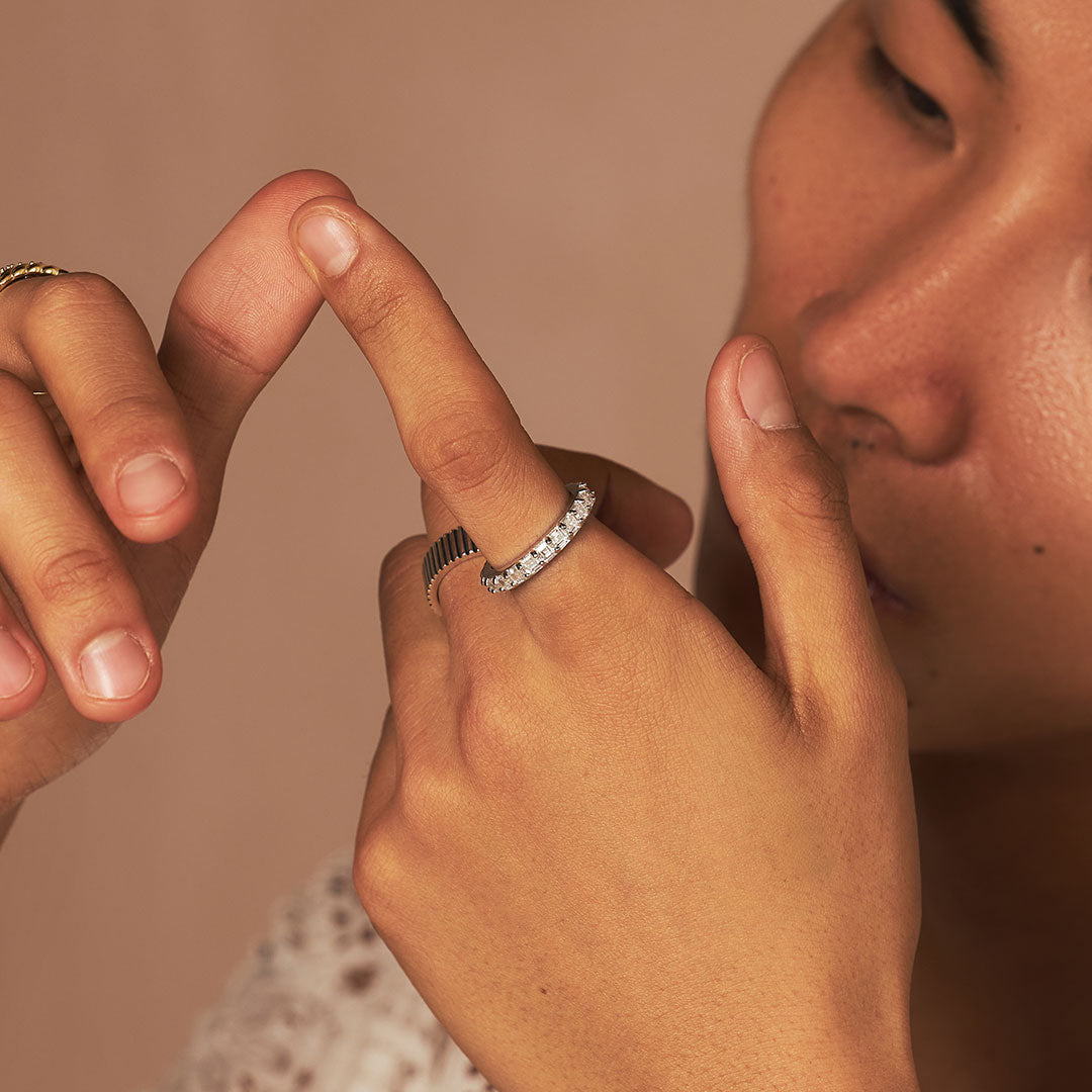 Silver Tennis Ring