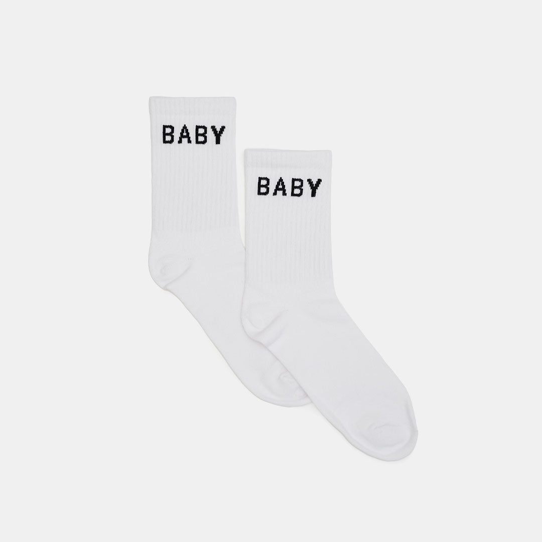 White Yeah Baby Socks - Serge DeNimes