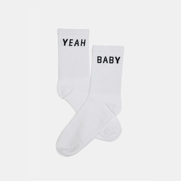 White Yeah Baby Socks - Serge DeNimes