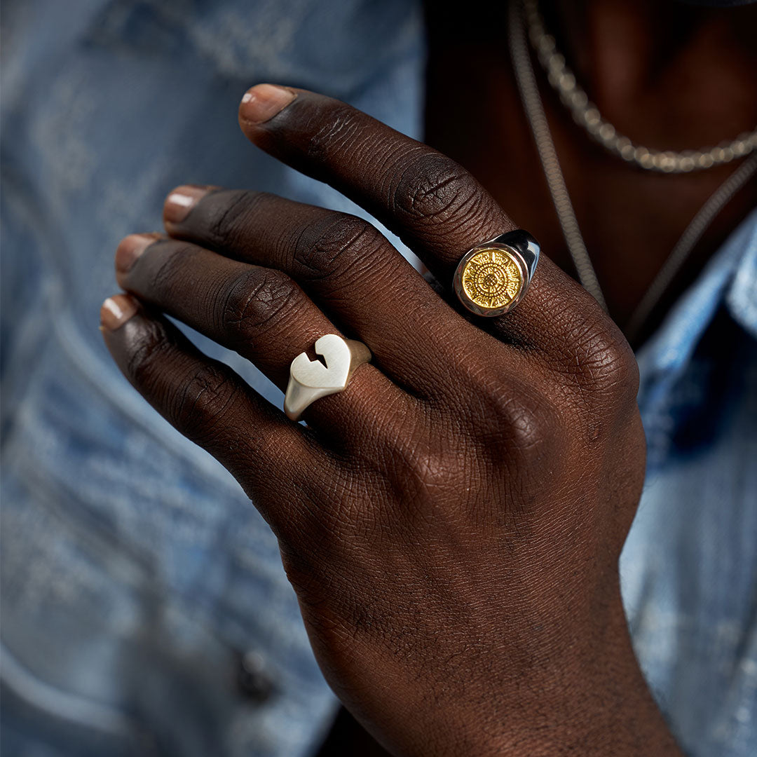 Silver Broken Heart Ring