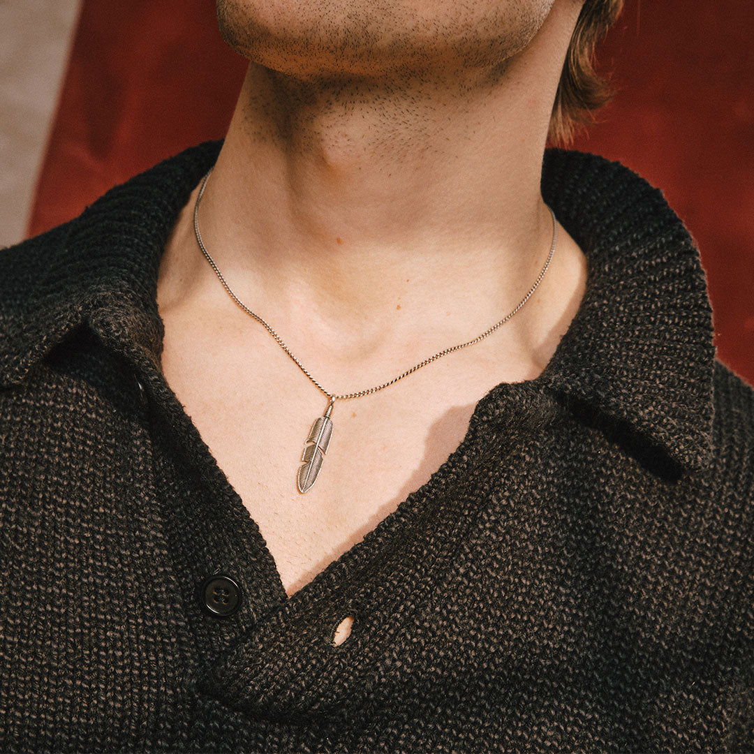 Silver Ethereal Feather Necklace | 925 Sterling Silver | Serge