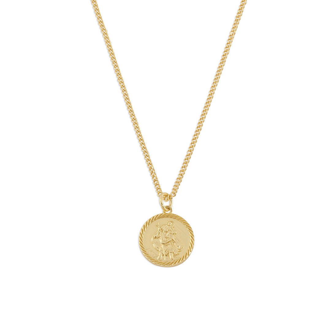 Gold St Christopher Necklace