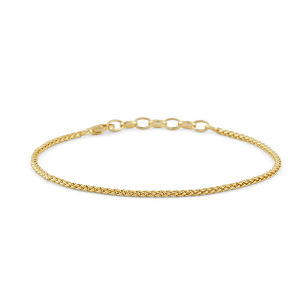 Gold Wheat Chain Bracelet