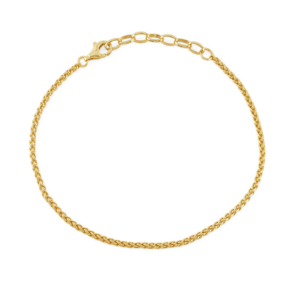 Gold Wheat Chain Bracelet