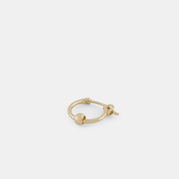 Gold Plated Silver Ball Hoop Earring