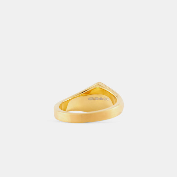 Gold Brushed Rhombus Ring