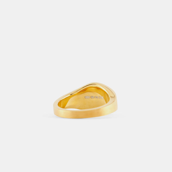 Gold Brushed Round Ring