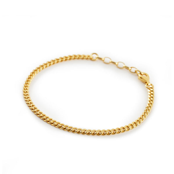 Gold 3.5mm Curb Bracelet