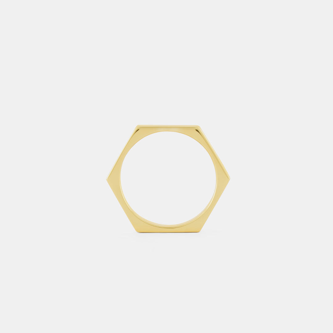 Gold Hex Ring